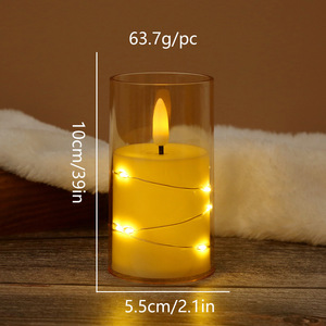 ไฟ <span class=keywords><strong>LED</strong></span> รูปทรงเสาสำหรับตกแต่งบ้าน สร้างบรรยากาศโรแมนติก เหมาะสำหรับร้านอาหาร งานวันเกิด คริสต์มาส ฮาโลวีน งานแต่งงาน - Product Image 3