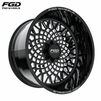 Jantes FGD Deep Lip Deep Dish Design en aluminium forgé noir 22x12 24x14 26x16 6x139.7 8x170 pour Silverado GMC Sierra 3500HD