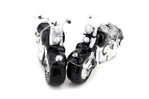 हेलोवीन उच्च गुणवत्ता हाथ से पेंट काले शांत व्यक्तित्व मोटरसाइकिल Baubles गर्म क्रिसमस घर कांच आभूषण सजावट - Product Image 4