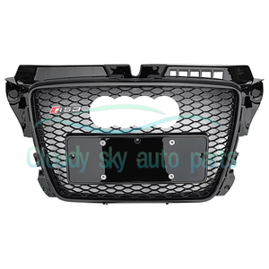 Parrilla Delantera de Malla de Panal Estilo RS3 para Coche, Negro Brillante, para <span class=keywords><strong>A3</strong></span> S3 2008 2009 2010 2011 2012 - Product Image 5