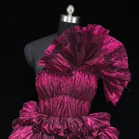 Tissu en maille fantôme à plis irréguliers en corde torsadée à la main, vendu au mètre, pour la couture de costumes de scène et les créations de mode DIY