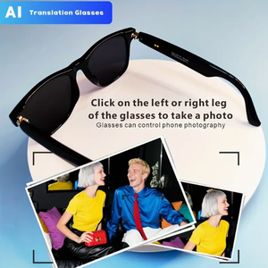 Gafas Inteligentes E13 con IA, Auriculares Bluetooth, Grabación, Conducción Ósea AR, Auriculares TWS, Gafas de Sol con Cámara Meta <span class=keywords><strong>RayBan</strong></span>, Traductor IA - Product Image 4