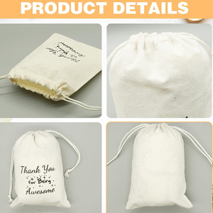 5x7 inch bông nhân viên đánh giá cao Túi Quà Tặng vải dây rút Cảm ơn bạn đã được tuyệt vời Túi - Product Image 6