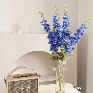 Gevlokt Delphinium Zijden Bloemen Tentoon Bloemen Bruiloft Decoraties Hyacinten En Phoenix-Staart Gras Kunstbloem - Product Image 2