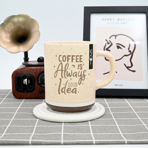 Tasse à café en céramique émaillée de couleur bicolore de 15oz avec conception résistante à la cire Tasse de couleur mate personnalisée avec impression en soie - Product Image 5