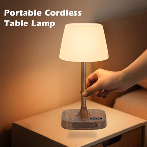 Lampe de table portable sans fil rechargeable 4000 mAh, lampe de douche étanche IP55, lampe de camping LED à intensité variable haute capacité - Product Image 5