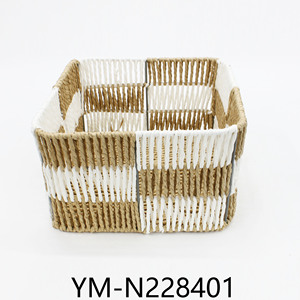 Paper Rope Hollowed-out Mixed High-quality Storage Basket, Hand-woven Waterproof Lining Storage <strong>Box</strong> - Product Image 5