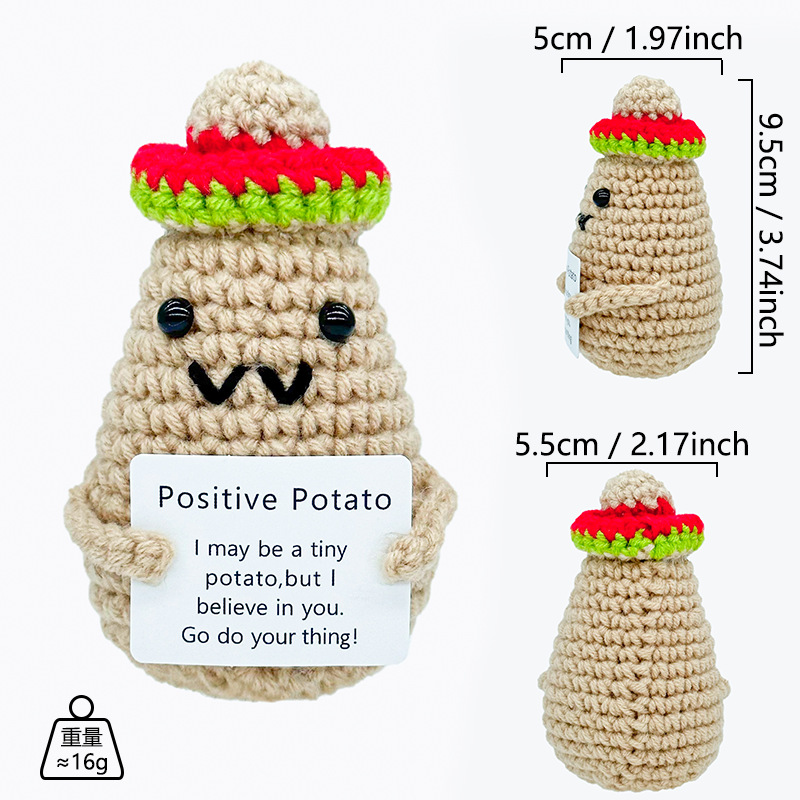 Rojo verde sombrero W boca sonriente Patata (tarjeta P)