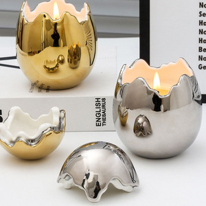 Phong Cách Châu Âu Tùy Chỉnh Hương Liệu Đèn Lồng Jar Giá Trị Cao Vỏ Trứng Nến Thủy Tinh - Product Image 1