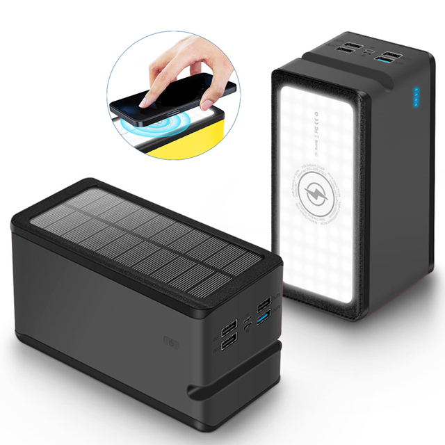 Oraimo High Capacity 22.5w Charger Portable 90000mah Powerbank Station 100000mah Panel Solar Power Bank With Wireless Charging