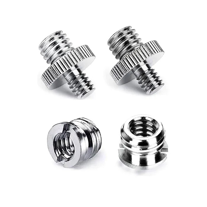 Machining 1/4" Female To 3/8" Male Tripod Thread Reducer Adapter stainless steel camera mount adapter