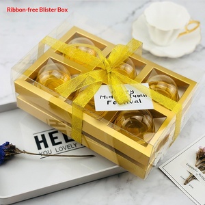 กล่องของขวัญขนมไหว้พระจันทร์/<span class=keywords><strong>คั</strong></span><span class=keywords><strong>พ</strong></span><span class=keywords><strong>เค้ก</strong></span>/บิสกิต สีทอง แดง ดำ 4/6 ชิ้น - Product Image 1