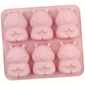 Molde de Silicona Ecológico con Logotipo Personalizado, 6 Cavidades, Forma de Oso, para Hacer Velas, Jabones, Pudín, Pastel, Resina, OEM/ODM - Product Image 3