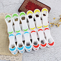 24 Pcs Jepitan Pakaian Plastik Anti Selip dengan Pegangan Karet Lembut, Penjepit Baju Silikon