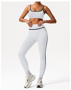 WOJIEER Abbigliamento Sportivo da <span class=keywords><strong>Donna</strong></span> all'Ingrosso, Completi Sportivi ad Alta Elasticità, Set da <span class=keywords><strong>Palestra</strong></span> e Fitness, Completi Yoga con Blocchi di Colore <span class=keywords><strong>per</strong></span> Donne - Product Image 6