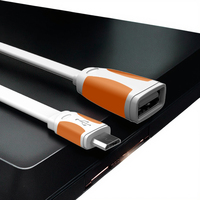 Vente en gros Adaptateur OTG 3 couleurs USB Type a Câble femelle Câble micro USB plat vers USB A Longueur de 0.5m pour Android Longueur de câble de 2m