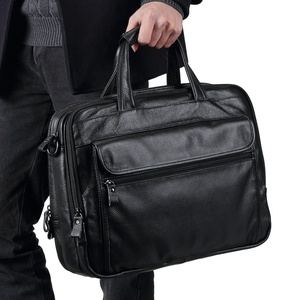 Viajes de lujo a mano de cuero genuino maletín marrón Honda Oficina hombro bolsa bolso del ordenador portátil de <span class=keywords><strong>15</strong></span>,<span class=keywords><strong>6</strong></span> pulgadas - Product Image 1