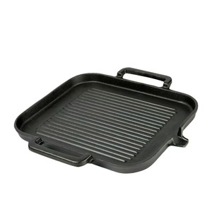 Wajan Besi Cor Persegi Pegangan Ganda Desain Minimalis Modern Tanpa Lapisan Kimia untuk Memanggang Steak, Daging Panggang, dan Menggoreng Ikan - Product Image 5