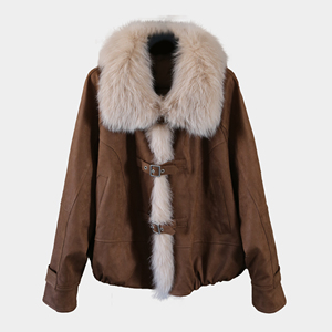 <span class=keywords><strong>Giacca</strong></span> Corta Invernale da Donna in Piuma d'Oca con Grande Collo in <span class=keywords><strong>Pelliccia</strong></span> di Volpe, Taglia Unica, Calda e Alla Moda - Product Image 3