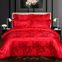 Draps de lit en satin de soie King Size Parure de lit en soie de luxe Ensemble de draps de lit 4 pièces