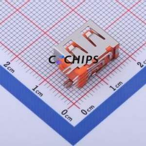 906-861A2116D10210 USB Connector Through hole Component (THT) Connector Type-A USB 2.0 Female Side Insert - Product Image 2