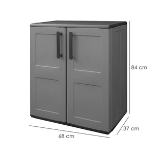 Mobiletto basso in resina 68x37x84 cm. Colore grigio scuro. - Product Image 2