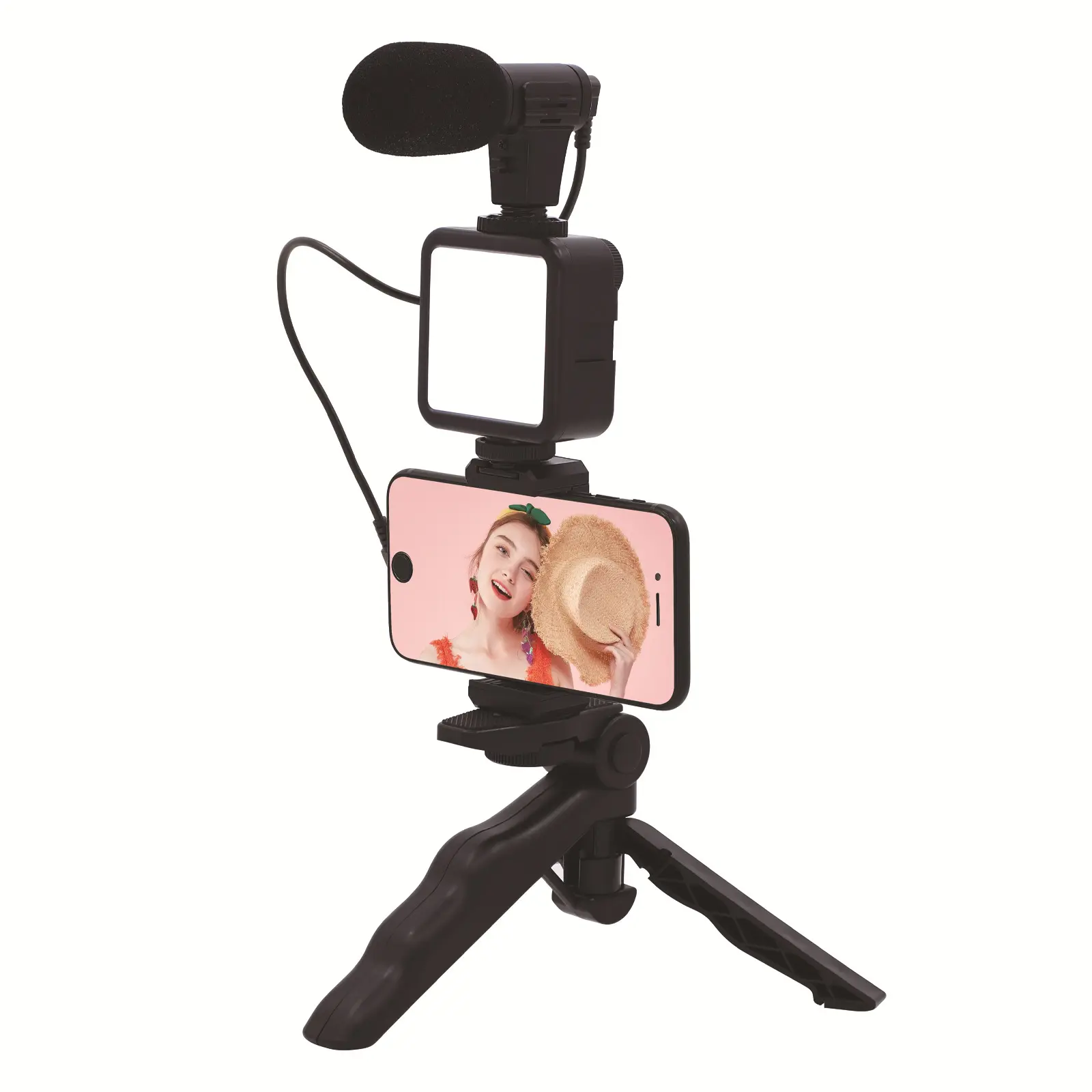 Yiscaxia kit fotográfico 4 em 1 para desktop, luz de bolso para fotografia, câmera de vídeo, gravador, slr, maquiagem, luz ao vivo