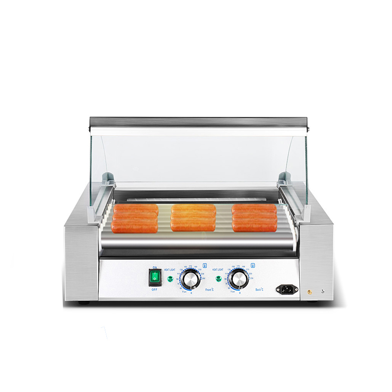 商用電動ソーセージローラーオーブン 5本式 ホットドッグ機 304ステンレス製 商用電動ソーセージローラーオーブン 5本式 ホットドッグ機 304