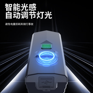 LED <b>Bicycle</b> <b>Light</b> Type C Charging Rechargeable High Beam Night Riding Mountain Bike Road Bike Accessories - Product Image 5
