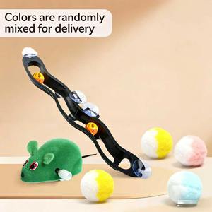 Pet Cat Toy Interactive Cat Tracking Ball Toy Practical <b>Window</b> <b>Suction</b> <b>Cup</b> Tracking Ball for Cats - Product Image 2