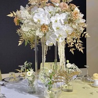 Vases de support de fleurs en acrylique transparent, 2 pièces, centres de table et décorations de table pour mariage