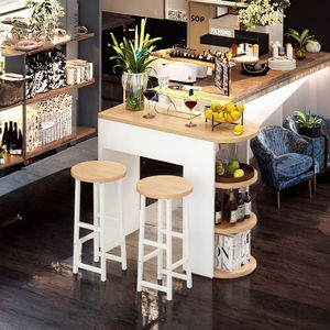 <span class=keywords><strong>Mesa</strong></span> de restaurante alta, <span class=keywords><strong>mesa</strong></span> de comedor de altura, <span class=keywords><strong>mesa</strong></span> de desayuno de <span class=keywords><strong>cocina</strong></span> <span class=keywords><strong>con</strong></span> patas de Metal de 100cm de altura para cafetería, Bistro comercial - Product Image 6