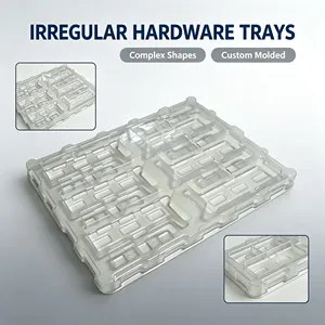 ถาดพลาสติก PP PET PVC สำหรับบรรจุภัณฑ์ชิ้นส่วนฮาร์ดแวร์ที่ไม่ได้มาตรฐาน ถาดใส่ของแบบแม่นยำ - Product Image 5