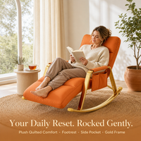 Fauteuil relaxant ergonomique en cuir, canapé paresseux, chaise inclinable de loisirs à bascule