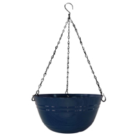 Jardinière suspendue Deep Blue PP, durable, légère, avec trou de drainage, design à crochet, personnalisation de la couleur, pour la maison et le jardin