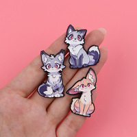 11 styles de pin's en émail renard mignons, broches de revers renard-fennec et loup de dessin animé Kawaii, badges animaux adorables pour la décoration de sacs à dos et chapeaux, cadeaux
