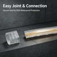 Embouts universels étanches IP65 en PVC pour ruban lumineux – Modèles ronds, plats et carrés – Cache de jointement pour bande lumineuse – Raccord de connexion