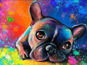 Kits de pintura de diamantes de animales 5D DIY pintura de diamante cuadrado/redondo colorido <span class=keywords><strong>Bulldog</strong></span> <span class=keywords><strong>francés</strong></span> perro decoración de pared del hogar regalos de arte - Product Image 6