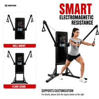 Machine de fitness tout-en-un à résistance électromagnétique Strongway Commercial Smart Home Gym, noire, pour musculation