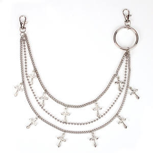 <b>Cross</b> Shaped Trouser <b>Chain</b> Zinc Alloy Multi Layer Hip Hop Waist <b>Chain</b> For Pants Street Fashion Accessory - Product Image 4