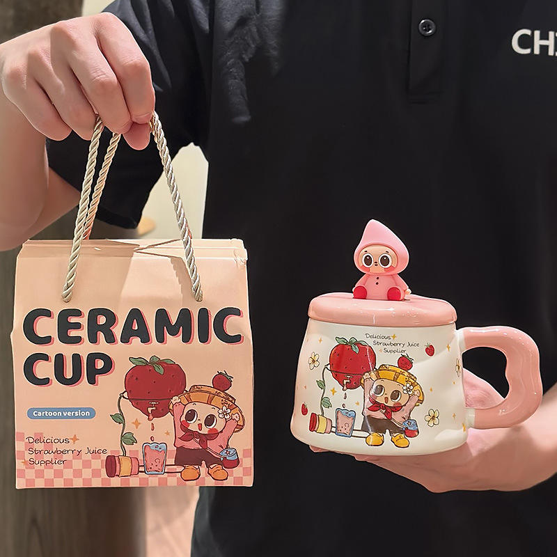 กล่องของขวัญแบบถือ - สีชมพู A