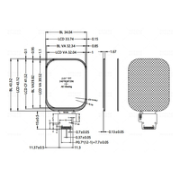 شاشة LCD TFT مربعة صغيرة 2.01 بوصة 240*296 بتقنية SPI، وحدة عرض LCD 12Pin JD9853، لوحة لمس مخصصة من المصنع