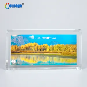 Courage 23*12CM Blank Glass Painting Sublimation Glass Photo Block Frame BL-08