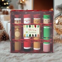 Crackers de Noël personnalisés sans éclats, cadeaux de fête avec chapeau de fête, blague et petit cadeau pour les fournitures de dîner de Noël