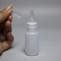Bouteilles en plastique PE translucides en forme de cylindre, rechargeables, 10 ml/20 ml/30 ml, avec bouchon à vis, vides, pour cosmétiques, pigments pour animaux de compagnie
