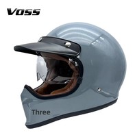 Casque de moto intégral VOSS exclusif transfrontalier 199 Endoscope, style rétro, en ABS, pour homme et femme, toutes saisons, avec batterie pour vélo électrique