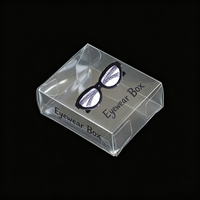Boîtes d'emballage pour lunettes en PET transparent personnalisées en gros, étuis en plastique transparents personnalisables pour l'affichage et le rangement des lunettes