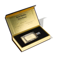 Boîte d'emballage de parfum pour femme en carton rigide magnétique de luxe noir avec logo personnalisé et insert en mousse