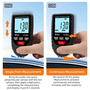 VICIMETER VC998A Misuratore Digitale Portatile di Spessore Pellicole ad Alta Precisione con Calibrazione Multipunto a Zero - Product Image 4