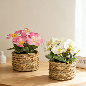 Plantes artificielles <span class=keywords><strong>en</strong></span> <span class=keywords><strong>pot</strong></span>, décorations <span class=keywords><strong>de</strong></span> maison <span class=keywords><strong>de</strong></span> style rural, vase décoratif <span class=keywords><strong>en</strong></span> plastique avec fleurs, décoration centrale sur la table - Product Image 2